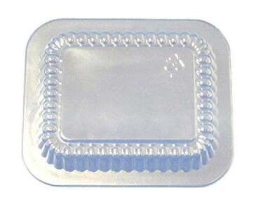 DURABLE PACKAGING INTER. Dome Lid, 1-lb, Oblong Container, Plastic, (1,000/Case), Durable Packaging P220-1000