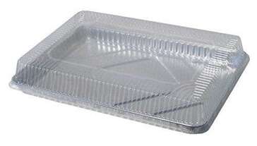 DURABLE PACKAGING INTER. Dome Lid, 1/2 Size, Clear, Plastic, (100/Case) Durable Packaging P7300-100