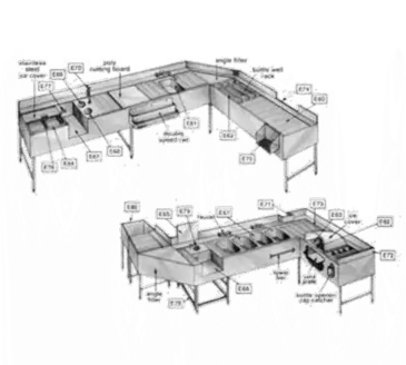 Eagle Group E62-1800 Underbar Ice Bin/Cocktail Unit