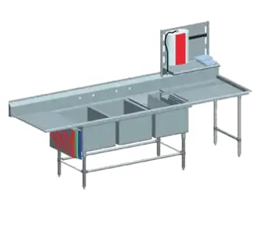 Eagle Group FNP2860-3-18R-48TL Sink, (3) Three Compartment