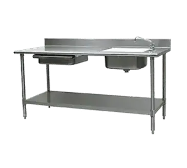 Eagle Group PT 3072-R Work Table,  72" Long with Prep Sink(s)