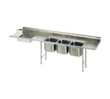 Eagle Group SDTPR-124-14/3 Dishtable, with Potsinks