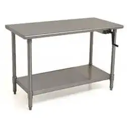 Eagle Group T2460SEB-HA Work Table,  54" - 62", Stainless Steel Top