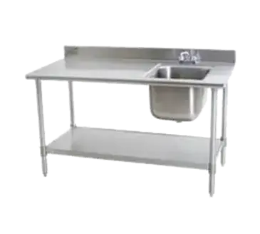 Eagle Group T3048SEB-BS-E23R-X Work Table, with Prep Sink(s)