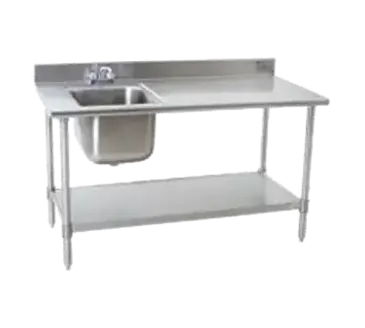 Eagle Group T3060SEB-BS-E23L-X Work Table, with Prep Sink(s)