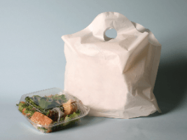 ELKAY PLASTICS CO., INC. Takeout Bag, 19" x 18" x 9.5", Clear, Plastic, 1.25-mil, (500/Case) Elkay Plastic TO191895