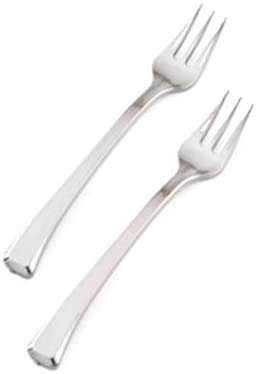 EMI YOSHI, INC. Mini Taster Fork, 4", Silver, Plastic, (400/Case) EMI Yoshi EMI-GWFK4