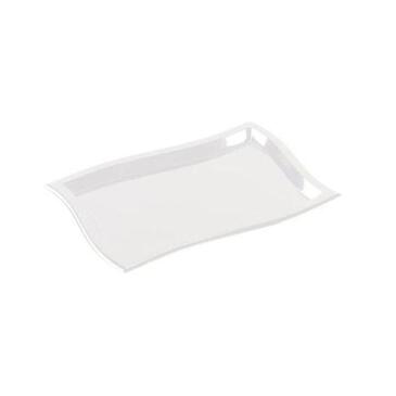 EMI YOSHI, INC. Serving Tray, 12" x 18", White, Plastic, Wave, (25/Case) EMI Yoshi EMI-1218-WH