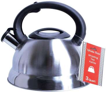 EUROWARE Tea Kettle, 3 Quart, Stainless Steel, Heavy Duty, Whistling, Euroware 3061