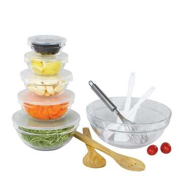 EUROWARE Kitchen Set, 11-Piece, Glass, w/ Lids, Euro-Ware EW65016