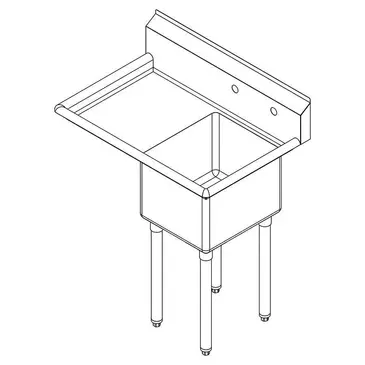 Falcon E1C-16X20-L-18 Sink, (1) One Compartment