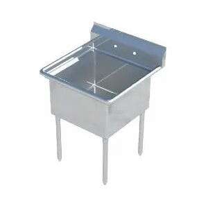 Falcon Sink, 1 Compartment, 18" x 18", Stainless Steel, No Drainboard, FALCON EQUIPMENT E1C-18X18-0E