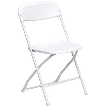 Falcon Folding Chair, White, Plastic, Outdoor, Arvesta FOLDCHAIRS