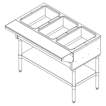 Falcon HFT-3-120 Hot Food Well Table, Electric