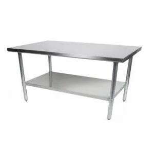Falcon Work Table, 24" x 48", Stainless Steel, Undershelf, FALCON EQUIPMENT WT-2448-SSU-16