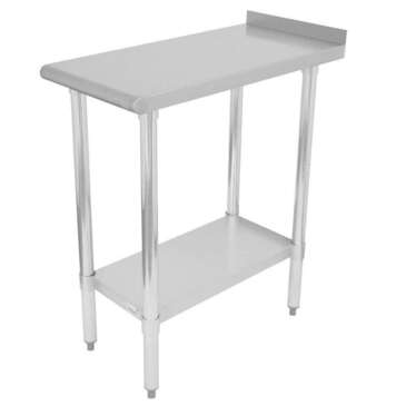 Falcon Work Table, 12" x 30", Stainless Steel, With Backsplash, FALCON EQUIPMENT WT-3012-BS