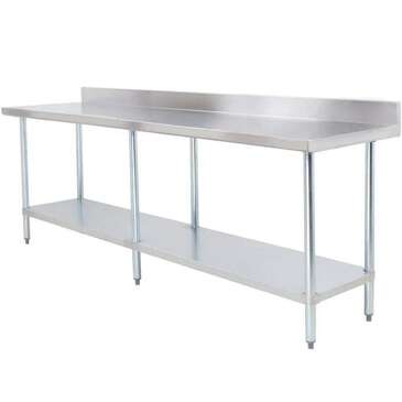 Falcon Work Table, 30" x 84", Stainless Steel, Falcon Equipment WT-3084-SSU-4-16