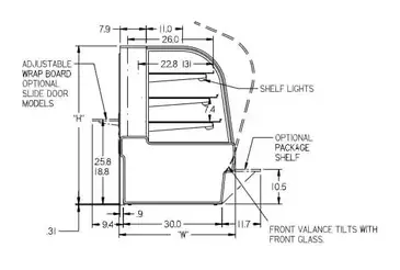 Federal Industries CGD5048 Display Case, Non-Refrigerated Bakery