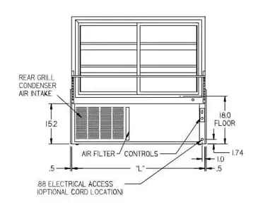 Federal Industries CGR3648CD Display Case, Refrigerated Deli