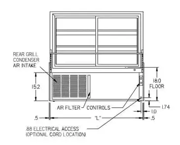 Federal Industries CGR5048CD Display Case, Refrigerated Deli