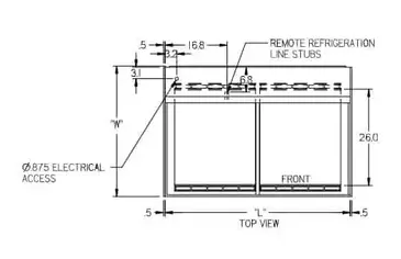 Federal Industries CGR5948DZ Display Case, Refrigerated/Non-Refrig