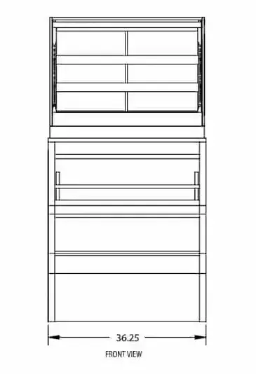 Federal Industries CRR3628/RSS3SC Display Case, Refrigerated, Self-Serve