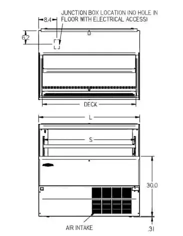 Federal Industries ELPRSS-4 Display Case, Refrigerated, Self-Serve