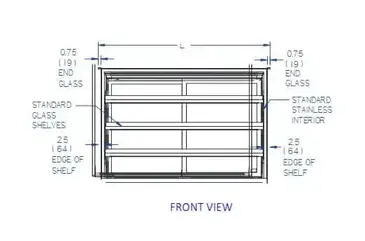 Federal Industries ITD3626 Display Case, Non-Refrigerated Countertop