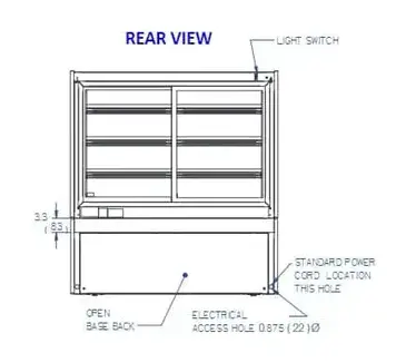 Federal Industries ITD3626-B18 Display Case, Non-Refrigerated Bakery