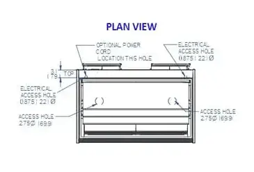 Federal Industries ITR3626 Display Case, Refrigerated, Drop In