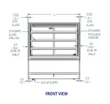 Federal Industries ITR3626-B18 Display Case, Refrigerated