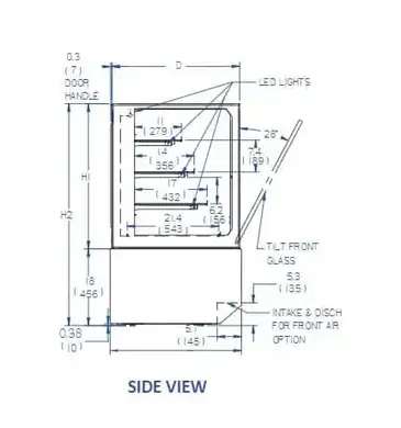 Federal Industries ITR3634-B18 Display Case, Refrigerated