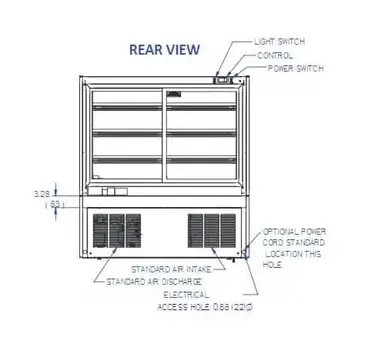 Federal Industries ITR3634-B18 Display Case, Refrigerated