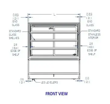 Federal Industries ITR3634-B18 Display Case, Refrigerated