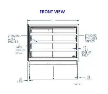 Federal Industries ITR4834 Display Case, Refrigerated, Drop In