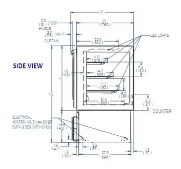 Federal Industries ITRSS4826 Display Case, Refrigerated, Drop In