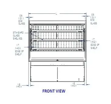 Federal Industries ITRSS4826 Display Case, Refrigerated, Drop In