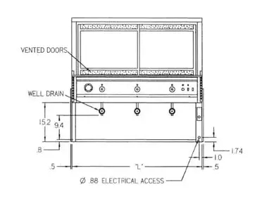 Federal Industries SG5948HD Display Case, Heated Deli, Floor Model