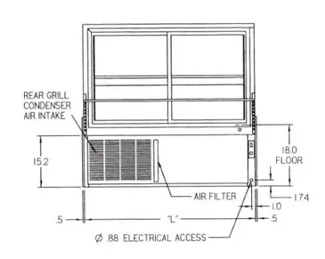 Federal Industries SGR3648CD Display Case, Refrigerated Deli