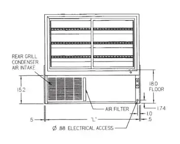 Federal Industries SGR5048 Display Case, Refrigerated Bakery