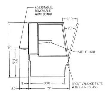 Federal Industries SGR5048CD Display Case, Refrigerated Deli