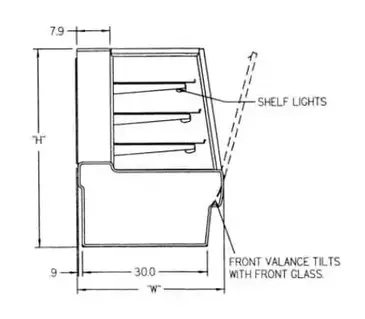 Federal Industries SGR7742DZ Display Case, Refrigerated/Non-Refrig