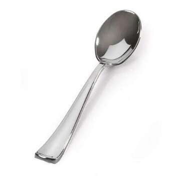 FINE LINE SETTINGS INC. Plastic Spoon, 6.75", Silver, Polystyrene, Fine Line 710
