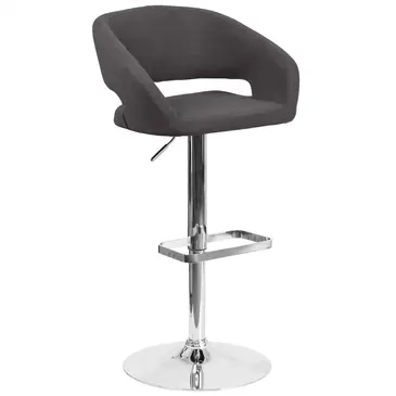 Flash Furniture CH-122070-BKFAB-GG Bar Stool, Swivel, Indoor