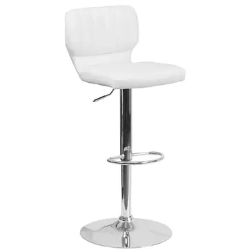 Flash Furniture CH-132330-WH-GG Bar Stool, Swivel, Indoor