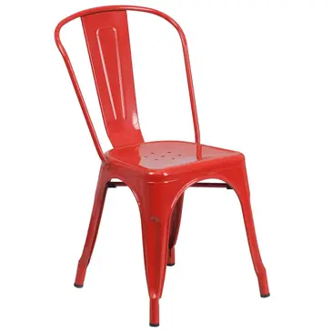 Flash Furniture CH-31230-RED-GG Chair, Side, Stacking, Outdoor