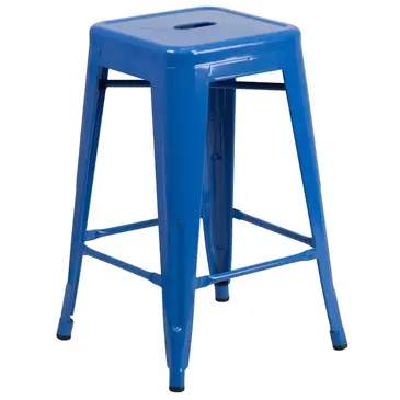 Flash Furniture CH-31320-24-BL-GG Bar Stool, Stacking, Indoor