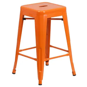 Flash Furniture CH-31320-24-OR-GG Bar Stool, Stacking, Indoor