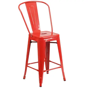 Flash Furniture CH-31320-24GB-RED-GG Bar Stool, Outdoor