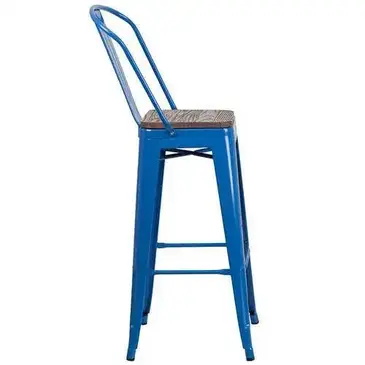 Flash Furniture CH-31320-30GB-BL-WD-GG Bar Stool, Stacking, Indoor